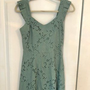 Monteau Mint Floral Lace Dress - Size M